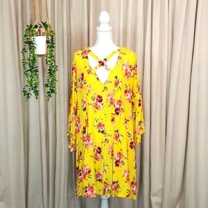 Size 1XL Yellow Floral Umgee Dress